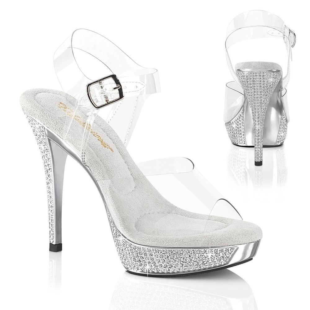 Fabulicious - ATHENA508 Sandaal met enkelband - Wit